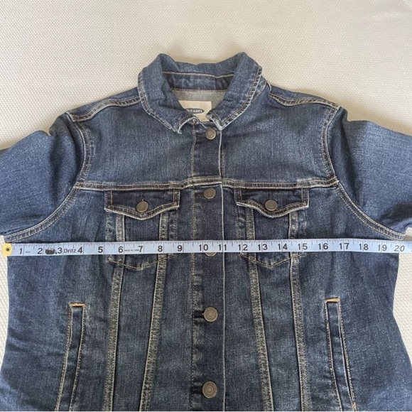 New Hand Painted Denim Blue Jean Jacket Beach Scene Size Large Petite - Picture 4 of 8